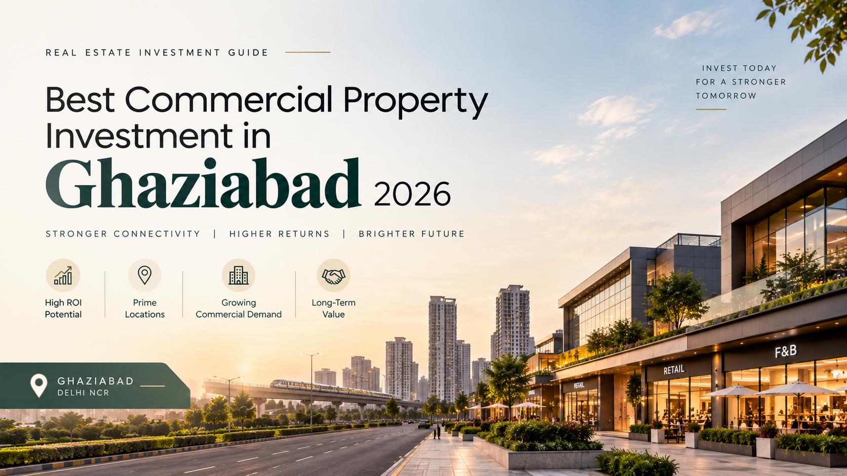 Best commercial property investment in Ghaziabad 2026 with modern retail and office spaces
